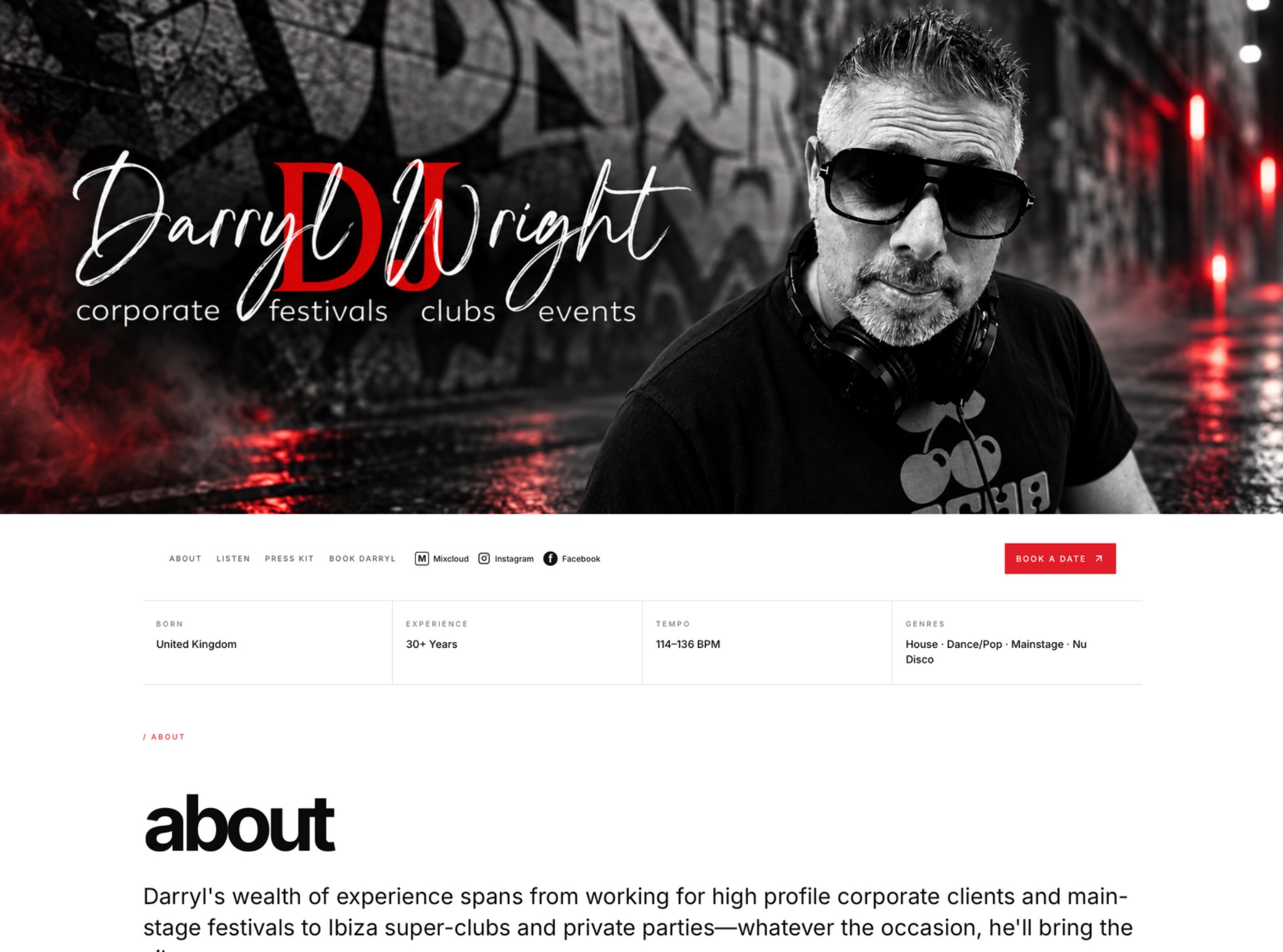 Darryl Wright website project